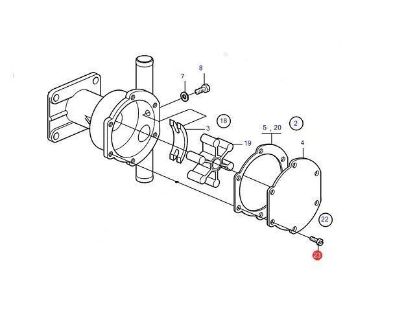 Volvo Penta seawater pump screw kit, Part Number 21951302